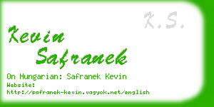 kevin safranek business card